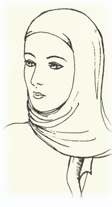 Medieval woman’s head covering-04