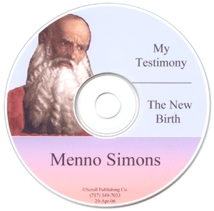 CD: Menno Simons - My Testimony / New Birth