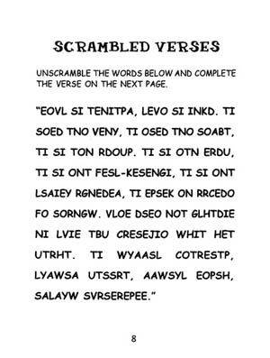 Scrambled Scriptures printable bible scrambles